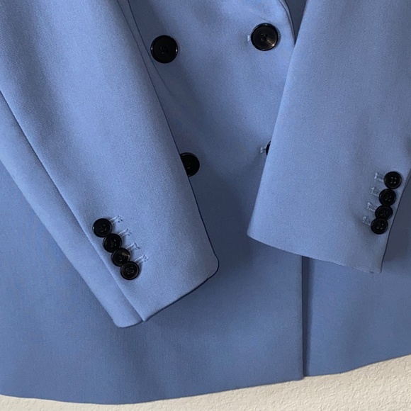 Zara Double Breasted Blazer in Periwinkle Blue - Picture 6 of 9